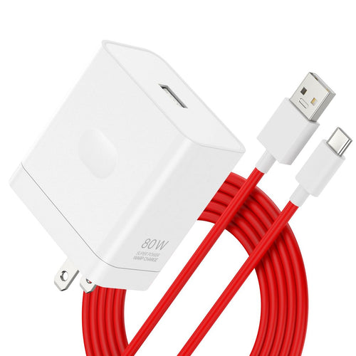 80W SuperVOOC Fast Charger for OnePlus - USB-C Cable Included