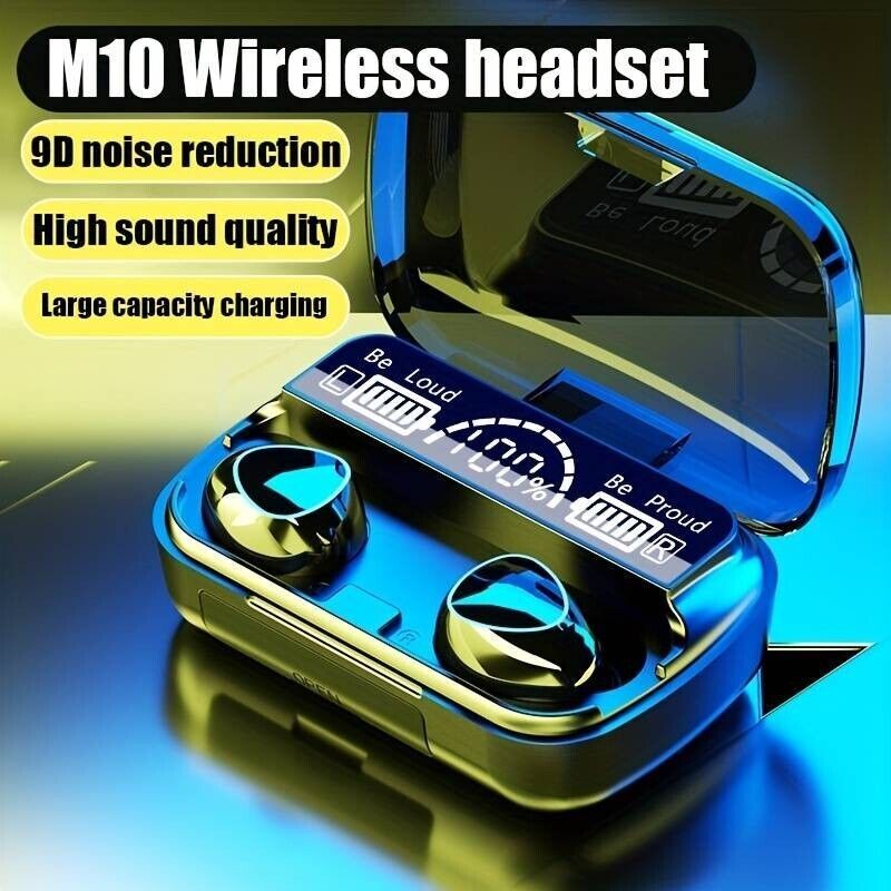 M10 Wireless Earbuds - True Wireless Bluetooth Headphones
