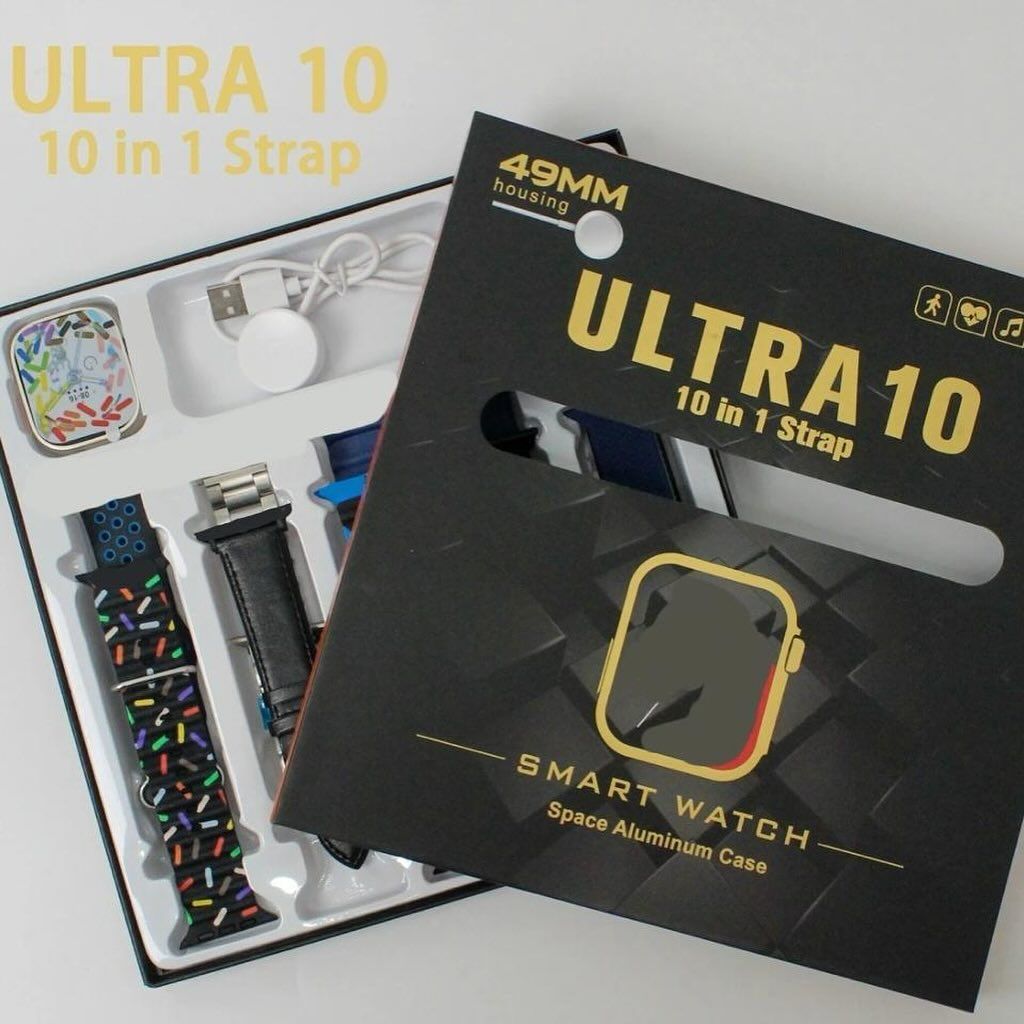 Ultra Watch 10-in-1 Multi-Strap Smart Watch - Complete Style Collection
