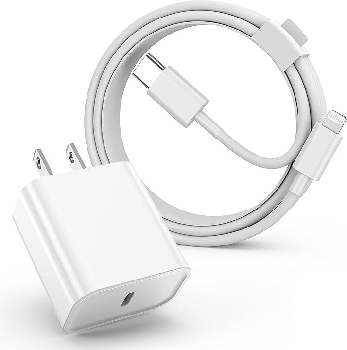 iPhone Lightning Charger - 20W USB-C Power Adapter with Lightning Cable