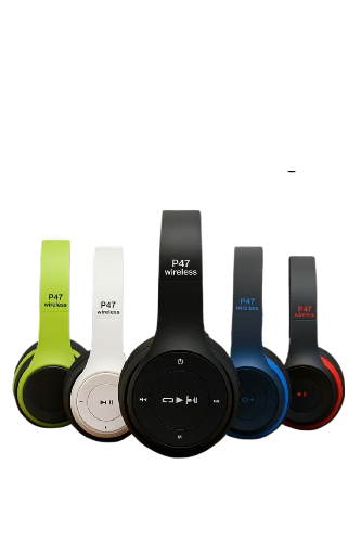 P47 Wireless Bluetooth Headphones - Foldable Over-Ear Headset